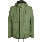 Giacca con cappuccio in verde Rains - unisex 