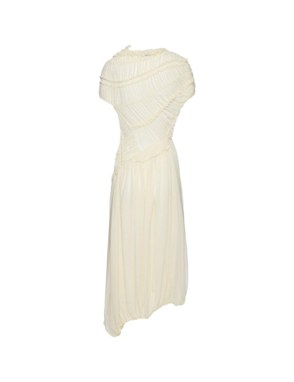 Abito con volant effetto arricciato in crema Magda butrym - donna 
