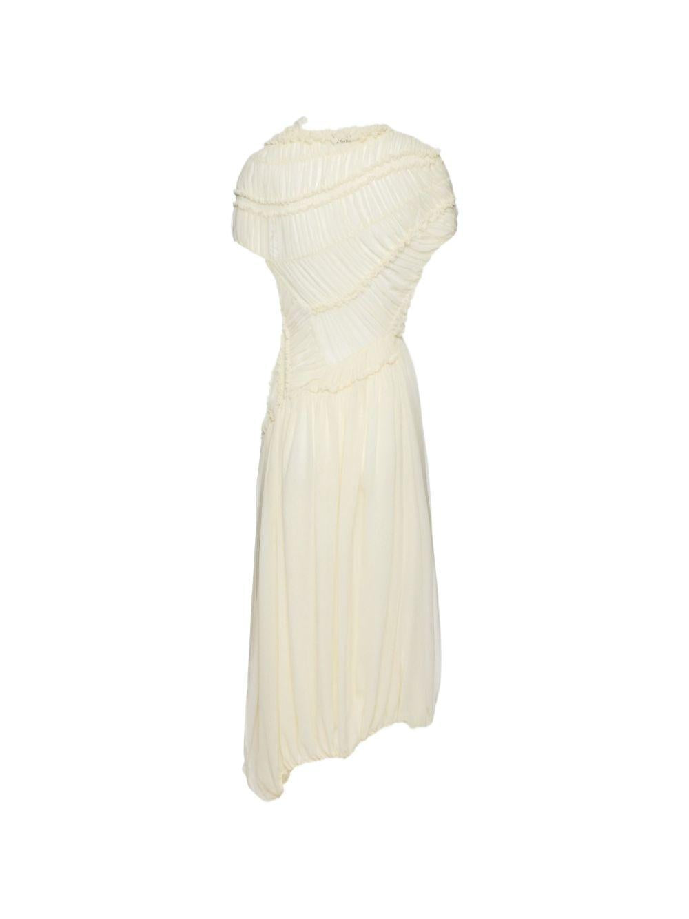 Abito con volant effetto arricciato in crema Magda butrym - donna 