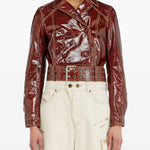 Giacca doppio petto in vernice in marrone Diesel - donna 