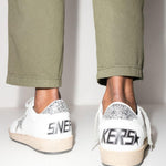 Sneakers ball star in bianco e argento Golden goose - donna 