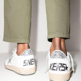 Sneakers ball star in bianco e argento Golden goose - donna 