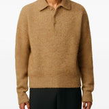 Polo in maglia beige AMI Paris - uomo 