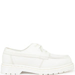 Mocassini in pelle in bianco MM6 x Dr. Martens - donna 