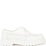 Mocassini in pelle in bianco MM6 x Dr. Martens - donna 