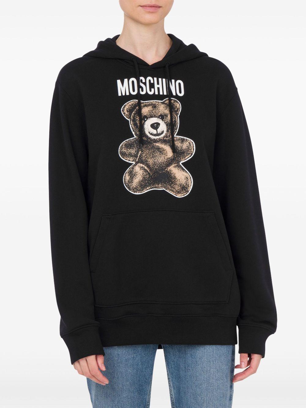 Felpa con stampa in nero Moschino - donna 