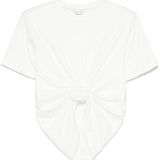 T-shirt con nodo in bianco 
