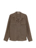 Giacca camicia john con tasca con patta in marrone Briglia 1949 - uomo