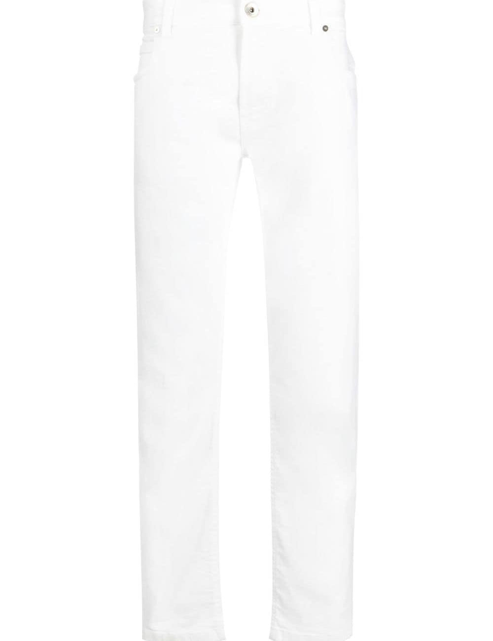 Jeans affusolati a vita bassa in bianco Eleventy - uomo 