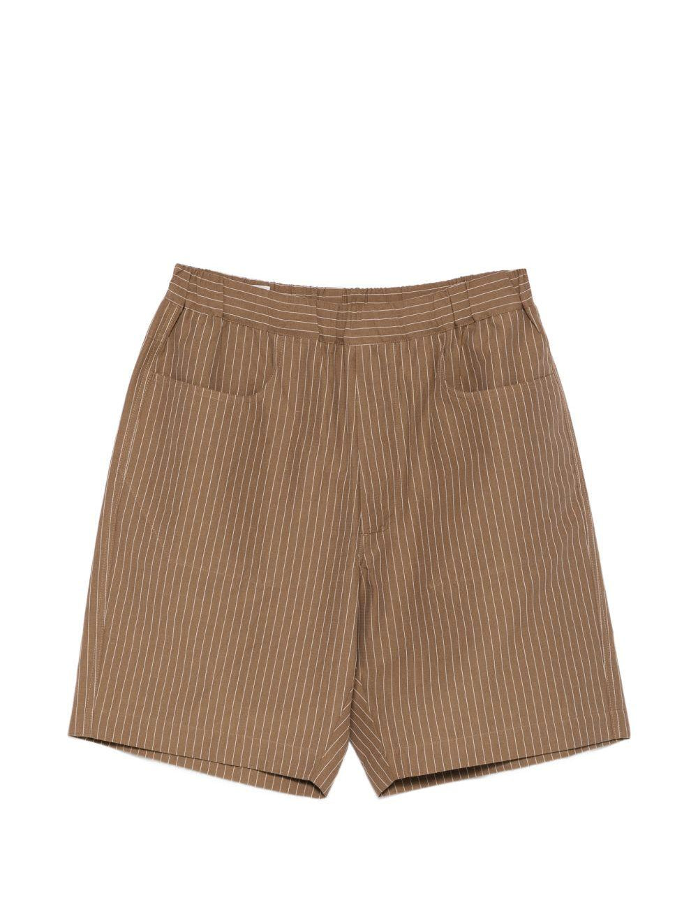 Pantaloncini a righe con tasca in marrone Ranra - uomo 
