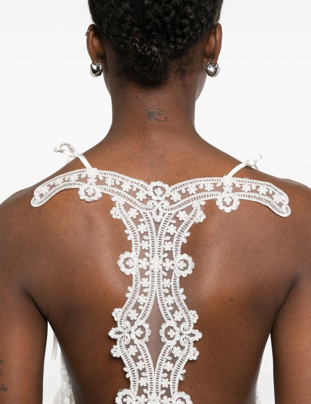 Top in pizzo con motivo floreale in bianco Maurizio - donna 