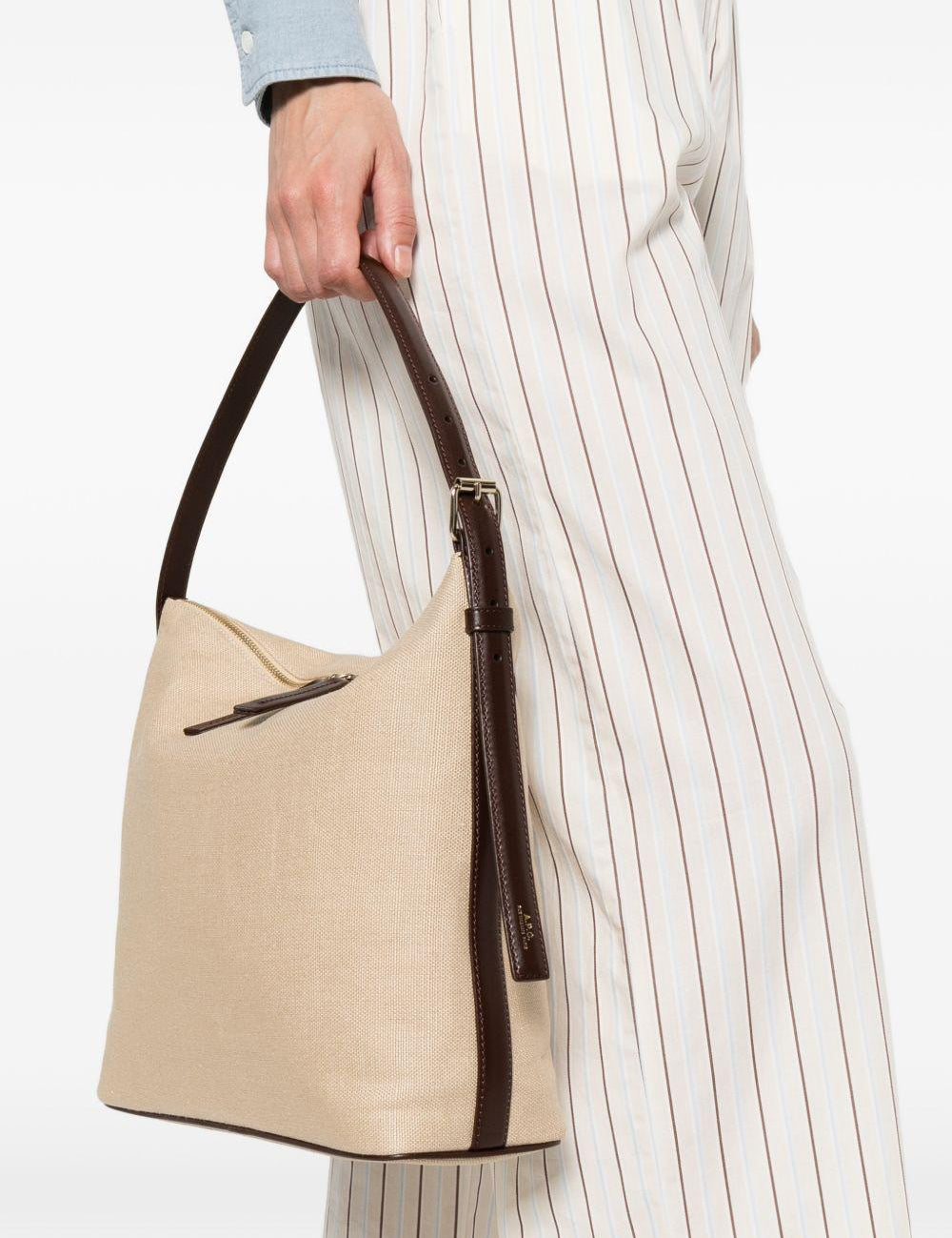 BORSA A SPALLA VERA IN BEIGE A.P.C. - DONNA 