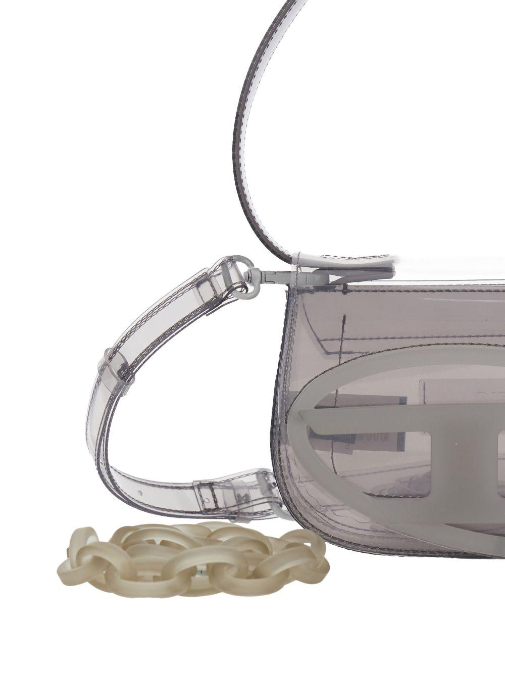 Borsa a spalla 1 dr trasparente in grigio Diesel - donna 
