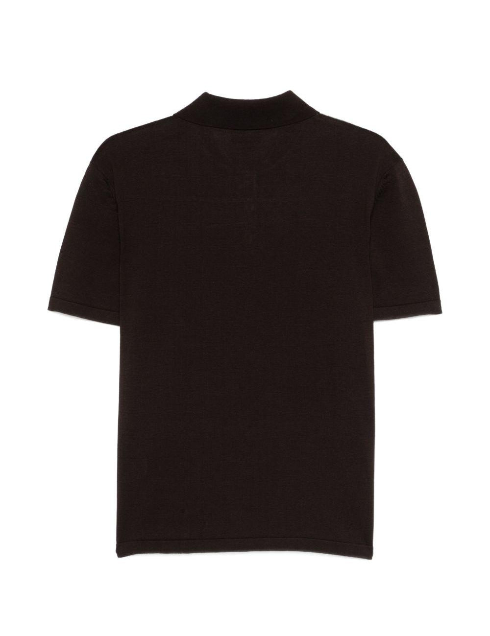 Polo con tasca sul petto in marrone A.P.C. - uomo 
