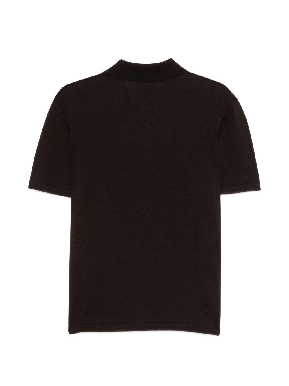 Polo con tasca sul petto in marrone A.P.C. - uomo 