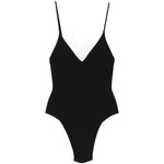 Costume da bagno con scollo a v in nero Blazé milano - donna 