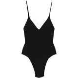 Costume da bagno con scollo a v in nero Blazé milano - donna 
