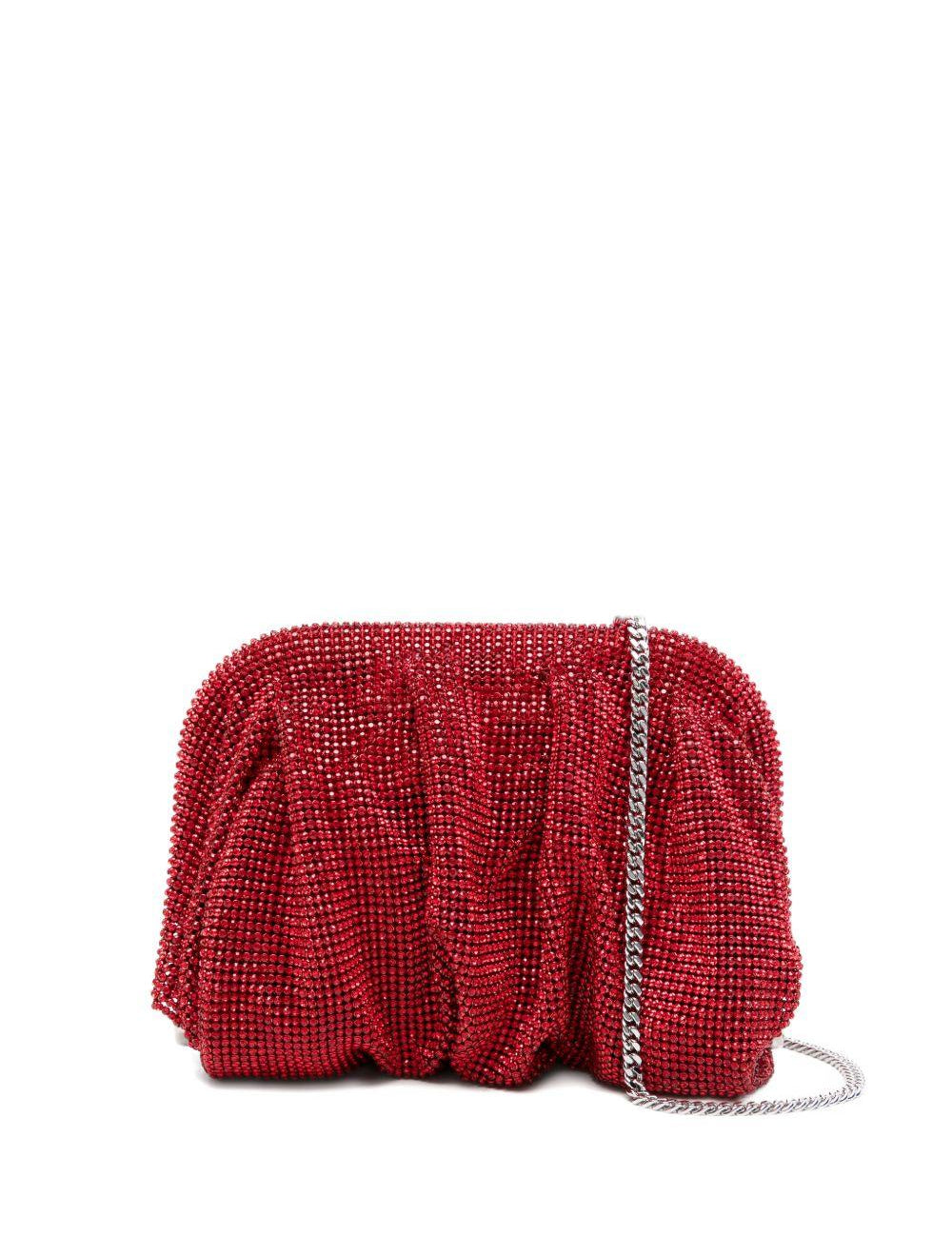 Clutch Venus piccola con cristalli in rosso Benedetta Bruzziches - donna 