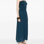 Copricostume lungo a fascia in blu ottanio Oda Eres - donna 