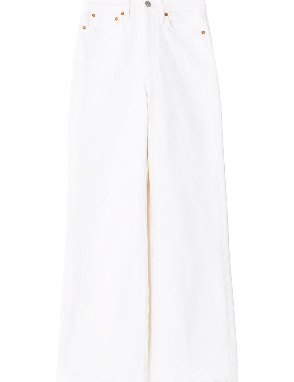 Jeans a gamba ampia in bianco Re/done - donna 