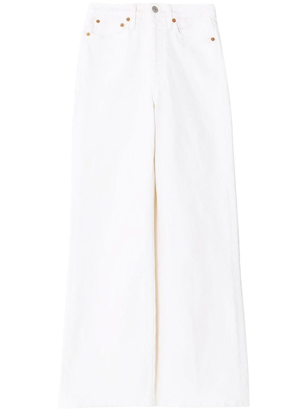 Jeans a gamba ampia in bianco Re/done - donna 