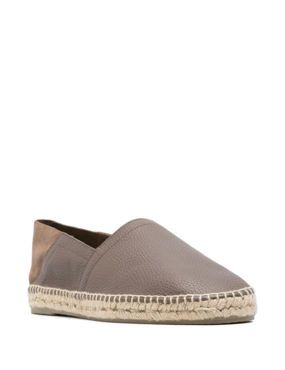 Espadrilles polo in pelle in grigio Castañer - uomo 