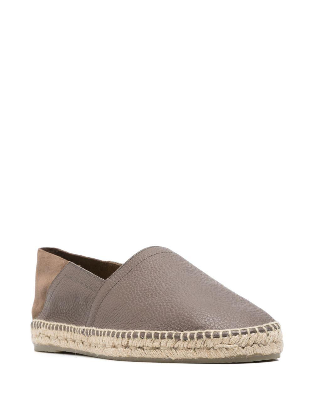 Espadrilles polo in pelle in grigio Castañer - uomo 