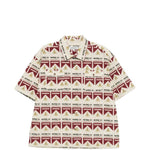 Camicia a maniche corte con stampa in beige e rosso Carne bollente - uomo 