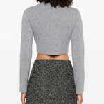 Cardigan con bottoni in grigio Self-Portrait - donna 
