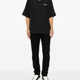 Camicia a maniche corte in nero 