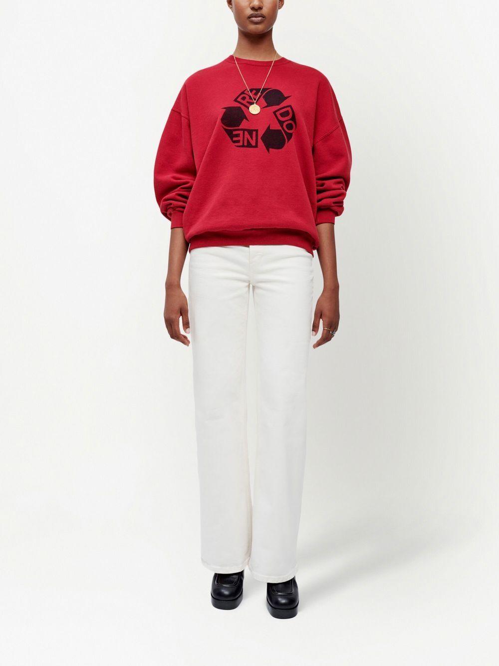 Jeans a gamba ampia in bianco Re/done - donna 