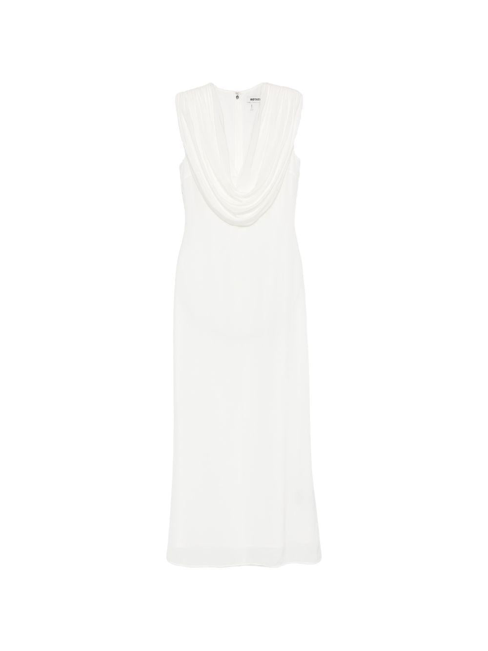 Abito lungo con scialle in bianco Rotate - donna 