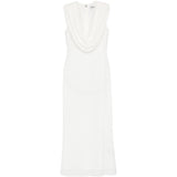 Abito lungo con scialle in bianco Rotate - donna 