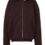 Felpa in cotone con cappuccio e zip in marrone Magda butrym - donna 