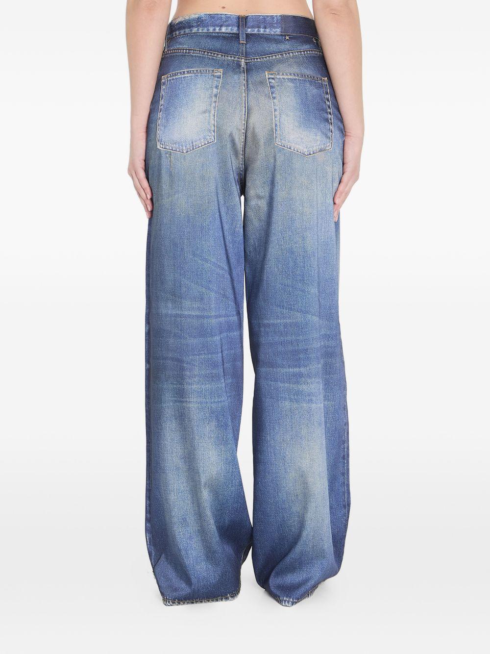 Pantaloni con stampa in blu Golden goose - donna 