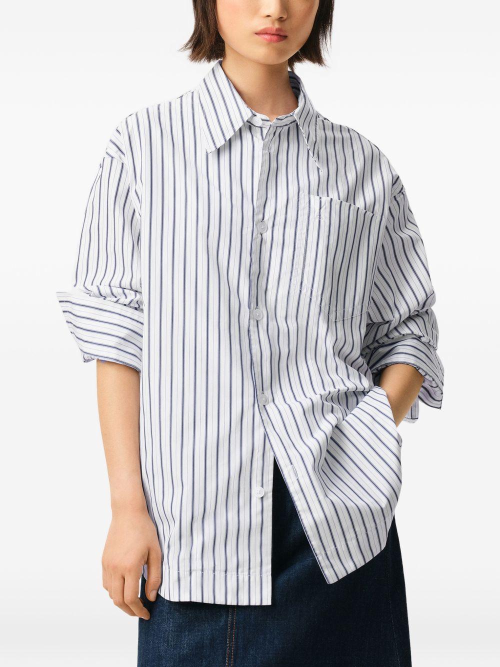 Camicia ami de coeur a righe in blu e bianco Ami Paris - donna 