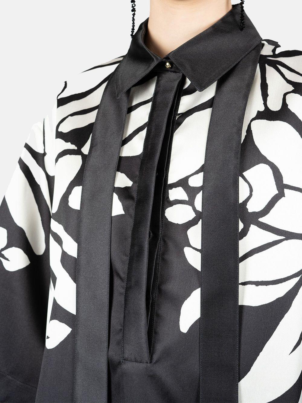 Blusa in mikado in nero e bianco Elie Saab - donna 