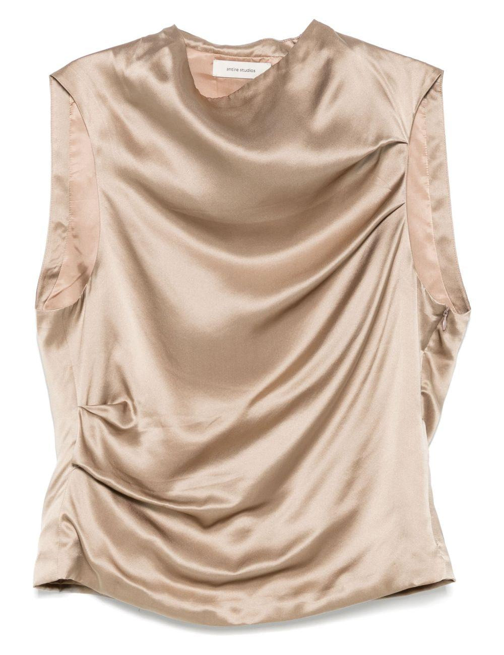 Top in raso in sabbia ENTIRE STUDIOS - donna 