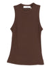 Top girocollo in marrone Aya Muse - donna