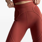 Leggings con logo in rosa cipolla Adidas by stella mc cartney - donna 