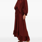 Gonna lunga con volant Aster in bordeaux Zimmermann - donna 