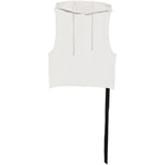 Felpa senza maniche con coulisse in bianco Rick owens drkshdw - uomo 