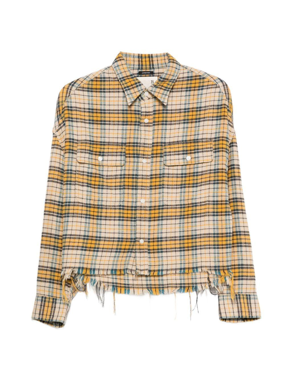 Camicia  tartan in giallo R13 - donna 