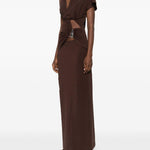 Abito con pendente in marrone Christopher Esber - donna 
