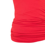Top con scollo a cappuccio lola in rosso Rick owens lilies - donna 