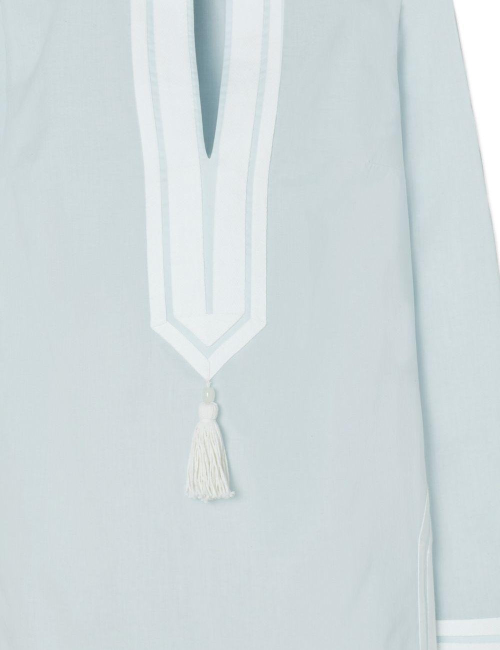 Tunica Tory con scollo in azzurro Tory Burch - donna 