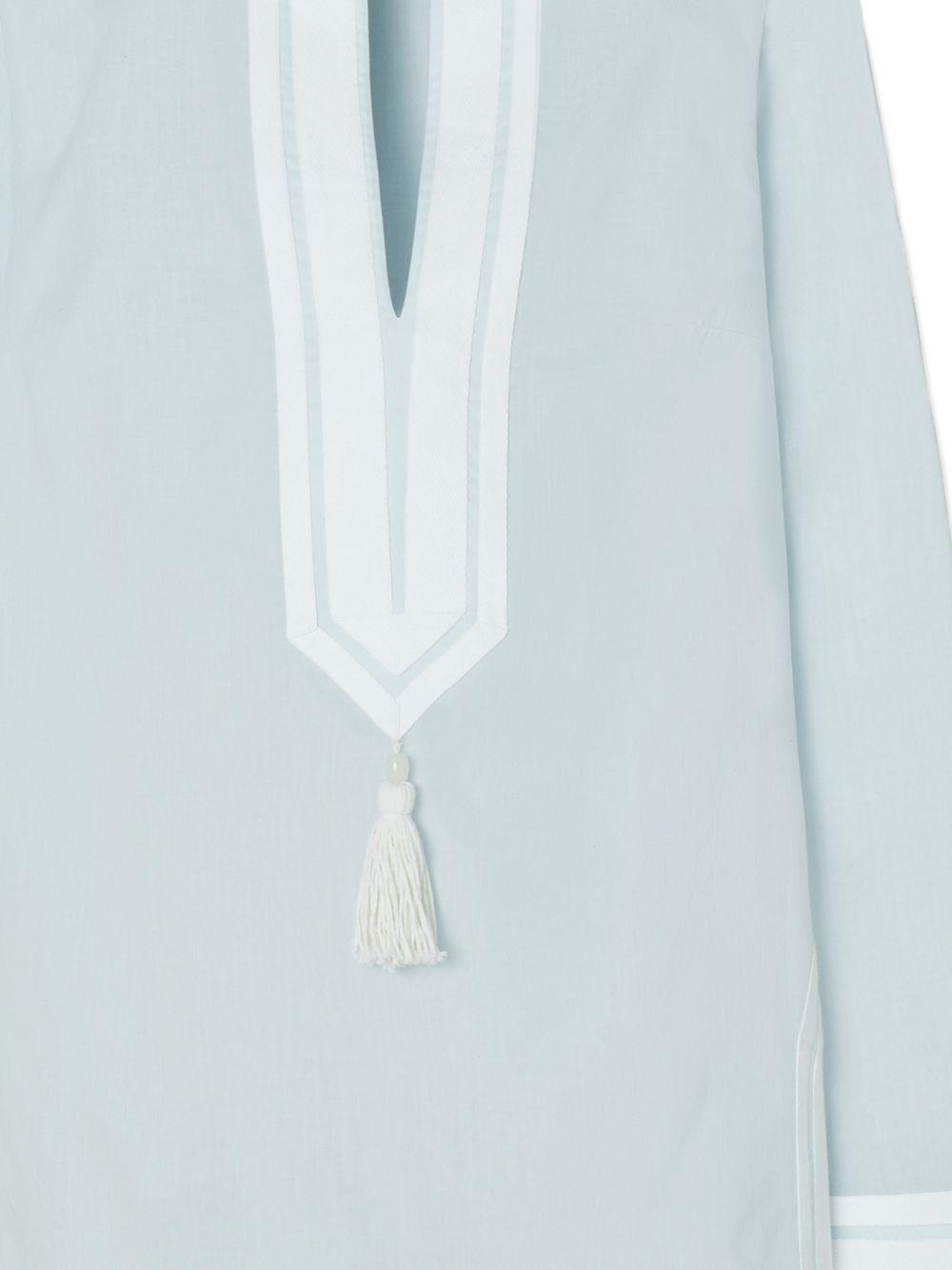 Tunica Tory con scollo in azzurro Tory Burch - donna 