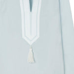 Tunica Tory con scollo in azzurro Tory Burch - donna 