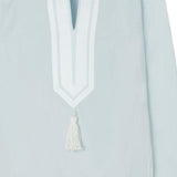 Tunica Tory con scollo in azzurro Tory Burch - donna 