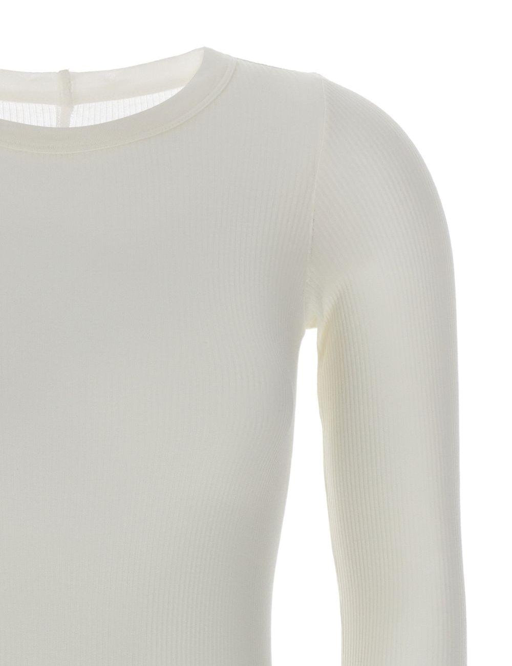 T-shirt a maniche lunghe in bianco Rick owens - donna 
